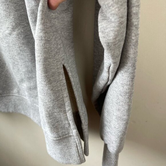Superdry Ana High Neck Crew Sweatshirt grey oversized cotton blend slouchy 4 - Picture 7 of 14